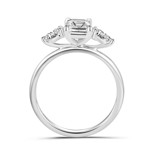 Marianne | 1CT Radiant cut Trilogy Engagement Ring