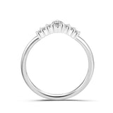 Beth | Pear Shaped, Curved Diamond Wedding Band