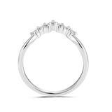 Luna | Brilliant Round, Curved Diamond Wedding Band