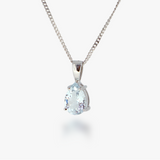 Tiffany | Pear Cut Aquamarine Pendant