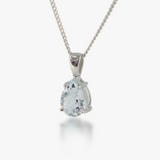 Tiffany | Pear Cut Aquamarine Pendant