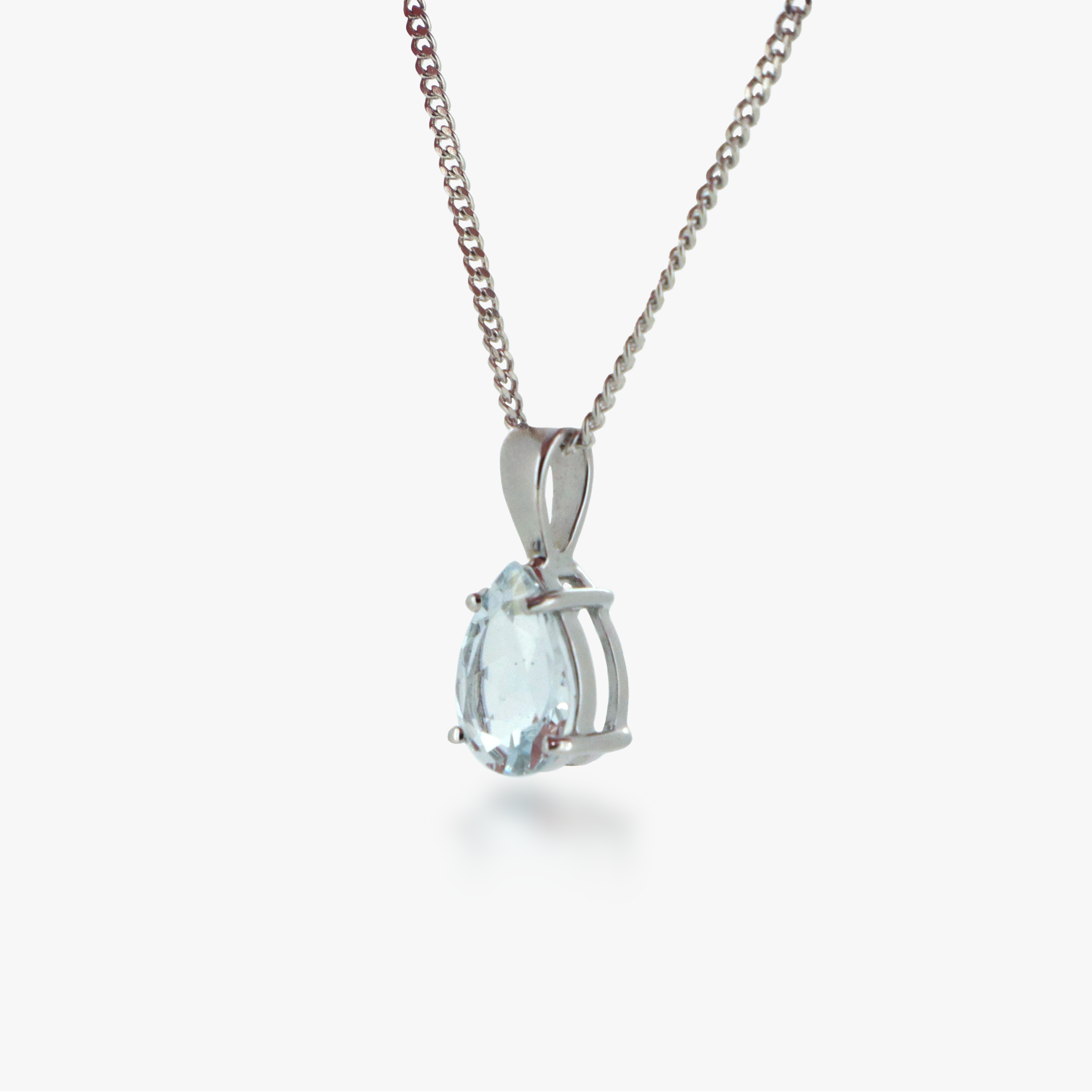 Tiffany | Pear Cut Aquamarine Pendant