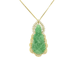 Buddha Pendant | 18ct Yellow Gold Burmese Jadeite