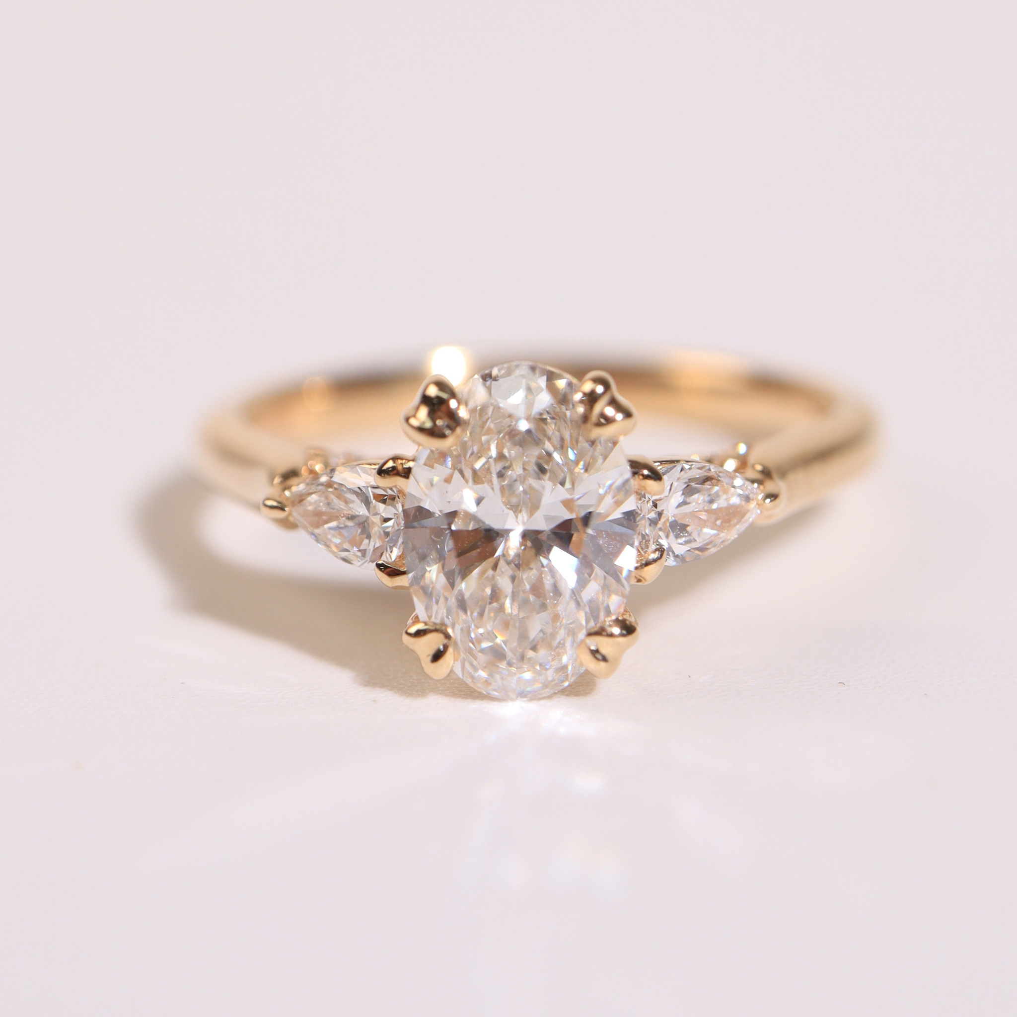 ELISE | 1ct Oval and Pear Trilogy- Ready to Ship - The Classic Jewellers