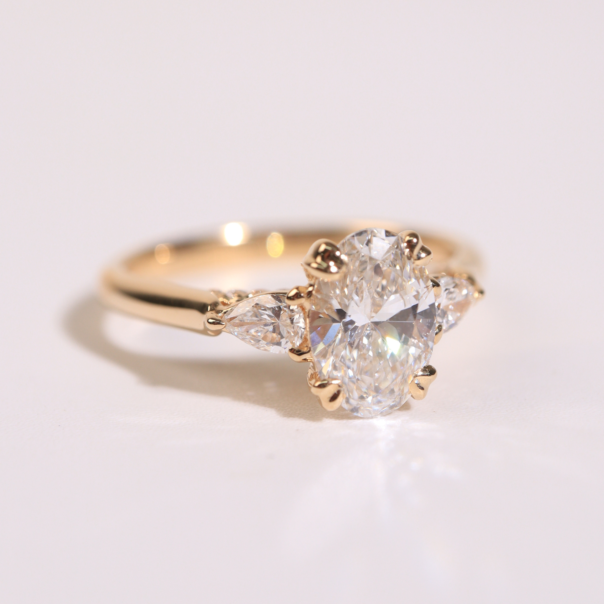 ELISE | 1ct Oval and Pear Trilogy- Ready to Ship - The Classic Jewellers