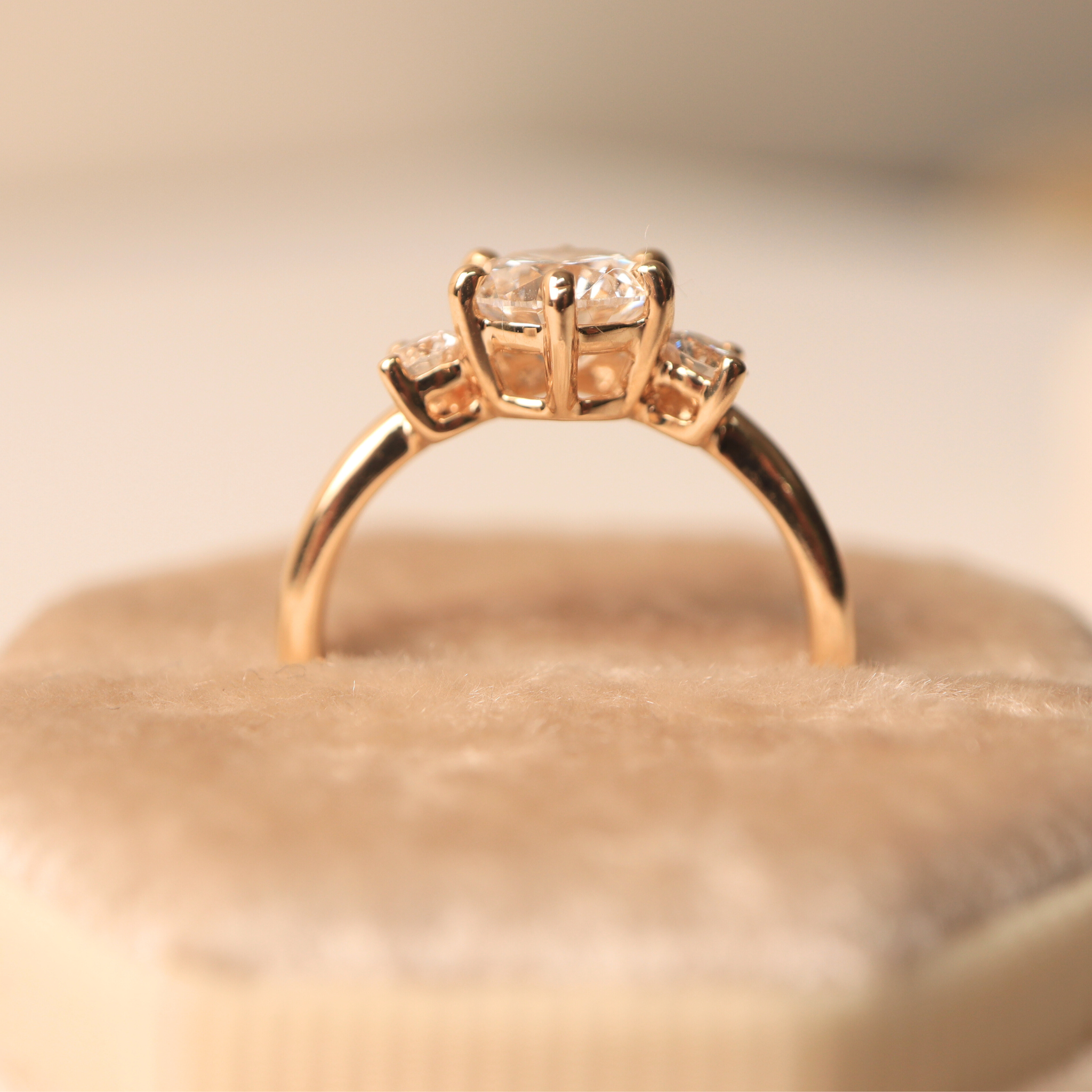 SERENE | 1.2ct Round Trilogy Ring- Ready to Ship - The Classic Jewellers