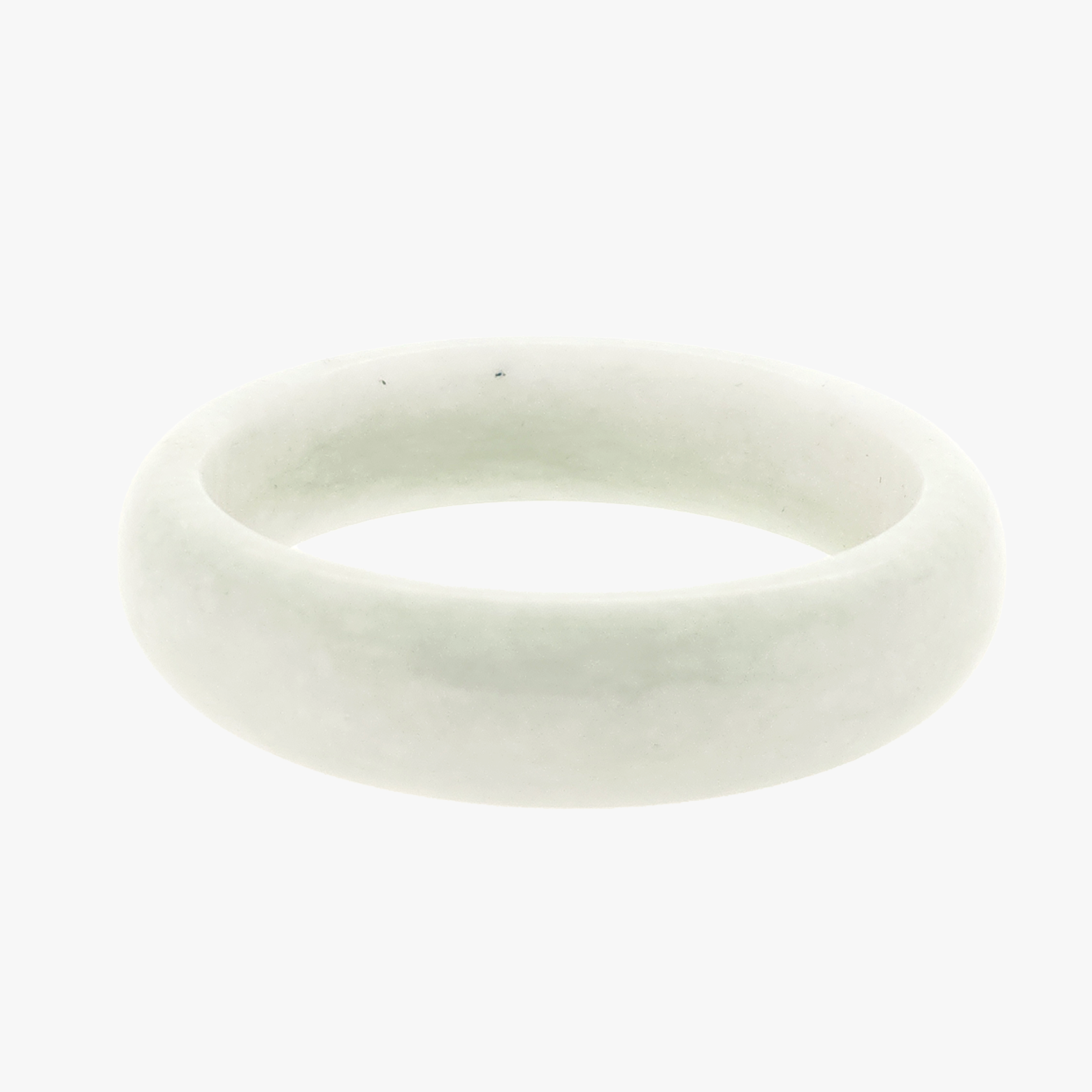 Mottled Snow Jade Bangle