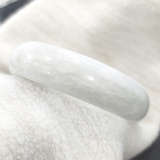 Mottled Snow Jade Bangle