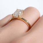 Violette | 14K Yellow Gold Emerald Lab Diamond Engagement Ring - The Classic Jewellers