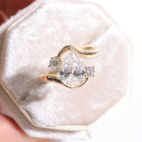 Eliza |14K Yellow Gold Pear and Round Lab Diamond Engagement Ring - The Classic Jewellers