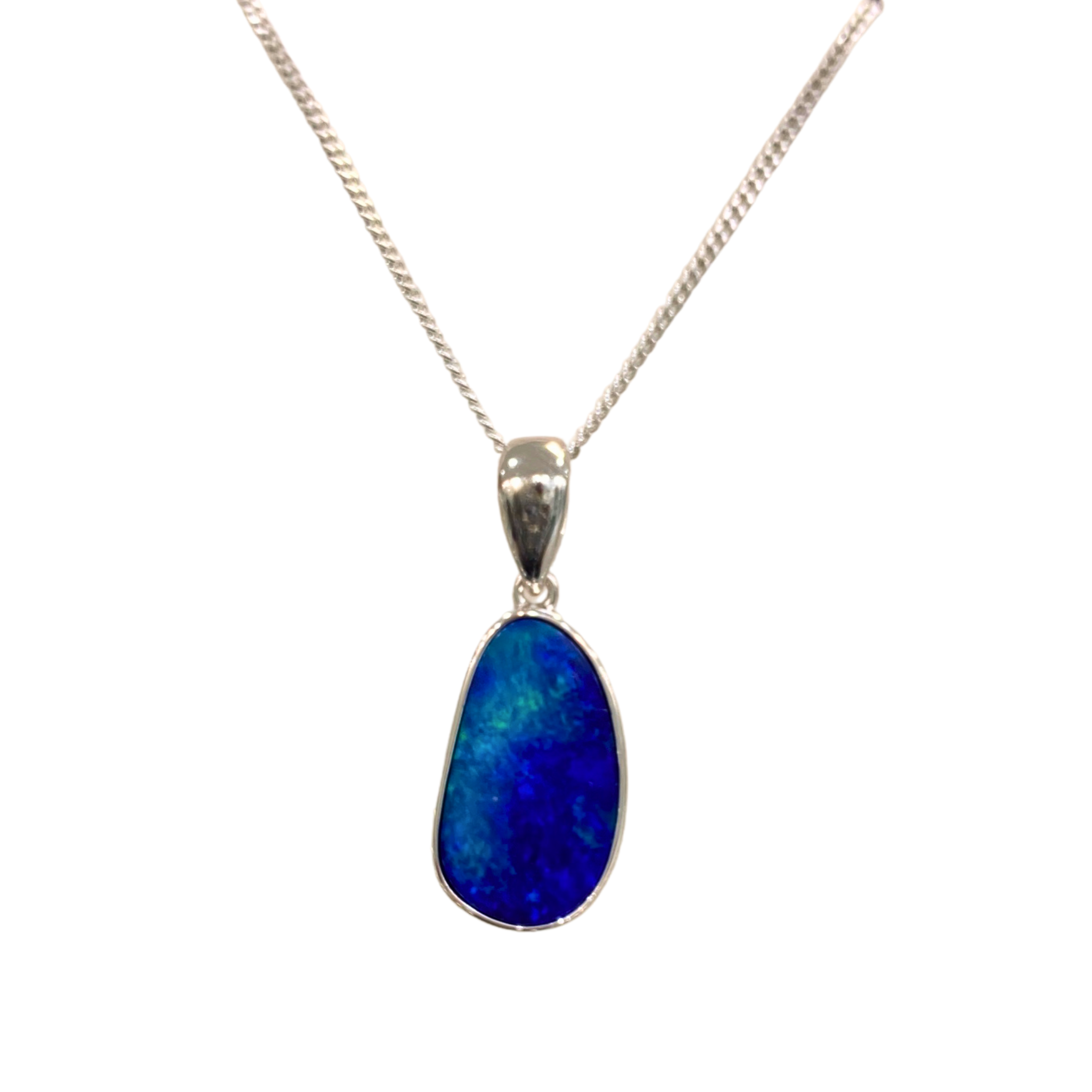 Zélie | Australian Silver Opal Pendant - The Classic Jewellers