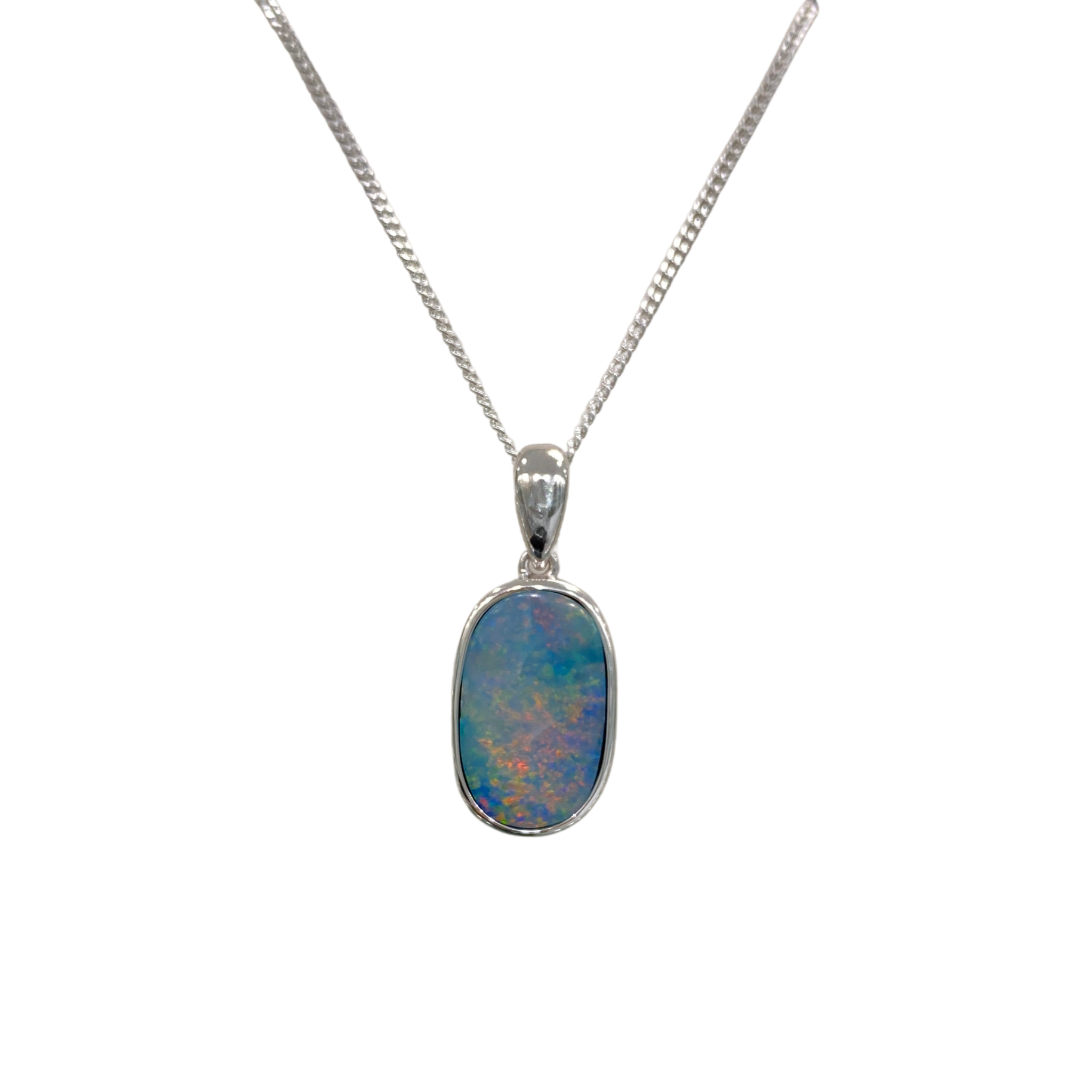 Opelle | AUstralian Silver Opal Pendant - The Classic Jewellers