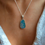 Soraya | Australian Silver Opal Pendant - The Classic Jewellers