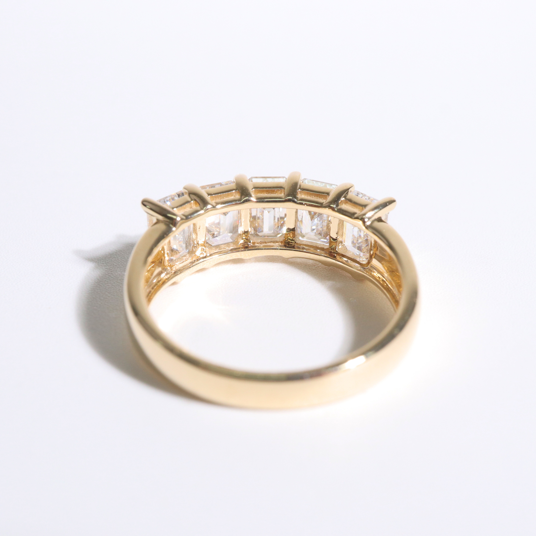 Clara| 14K Yellow Gold Ring With Emerald Lab Diamonds - The Classic Jewellers