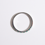 Everlight | 18K White Gold Ring With Natural Round Diamonds and Emeralds - The Classic Jewellers