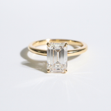Violette | 14K Yellow Gold Emerald Lab Diamond Engagement Ring - The Classic Jewellers