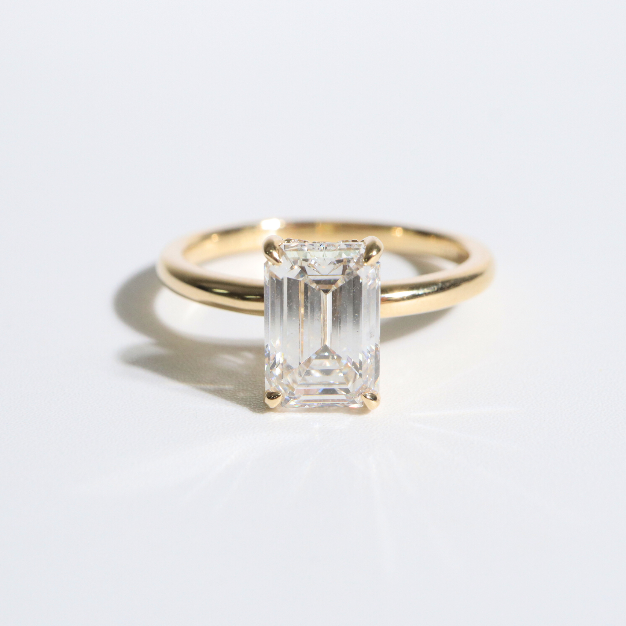 Violette | 14K Yellow Gold Emerald Lab Diamond Engagement Ring - The Classic Jewellers