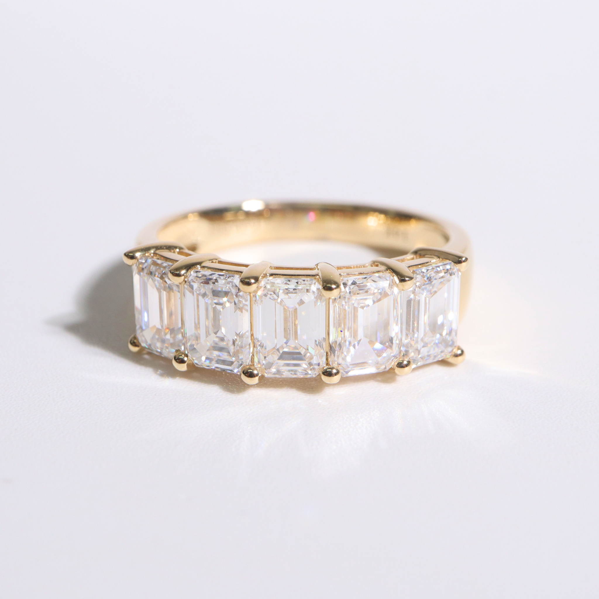 Clara| 14K Yellow Gold Ring With Emerald Lab Diamonds - The Classic Jewellers