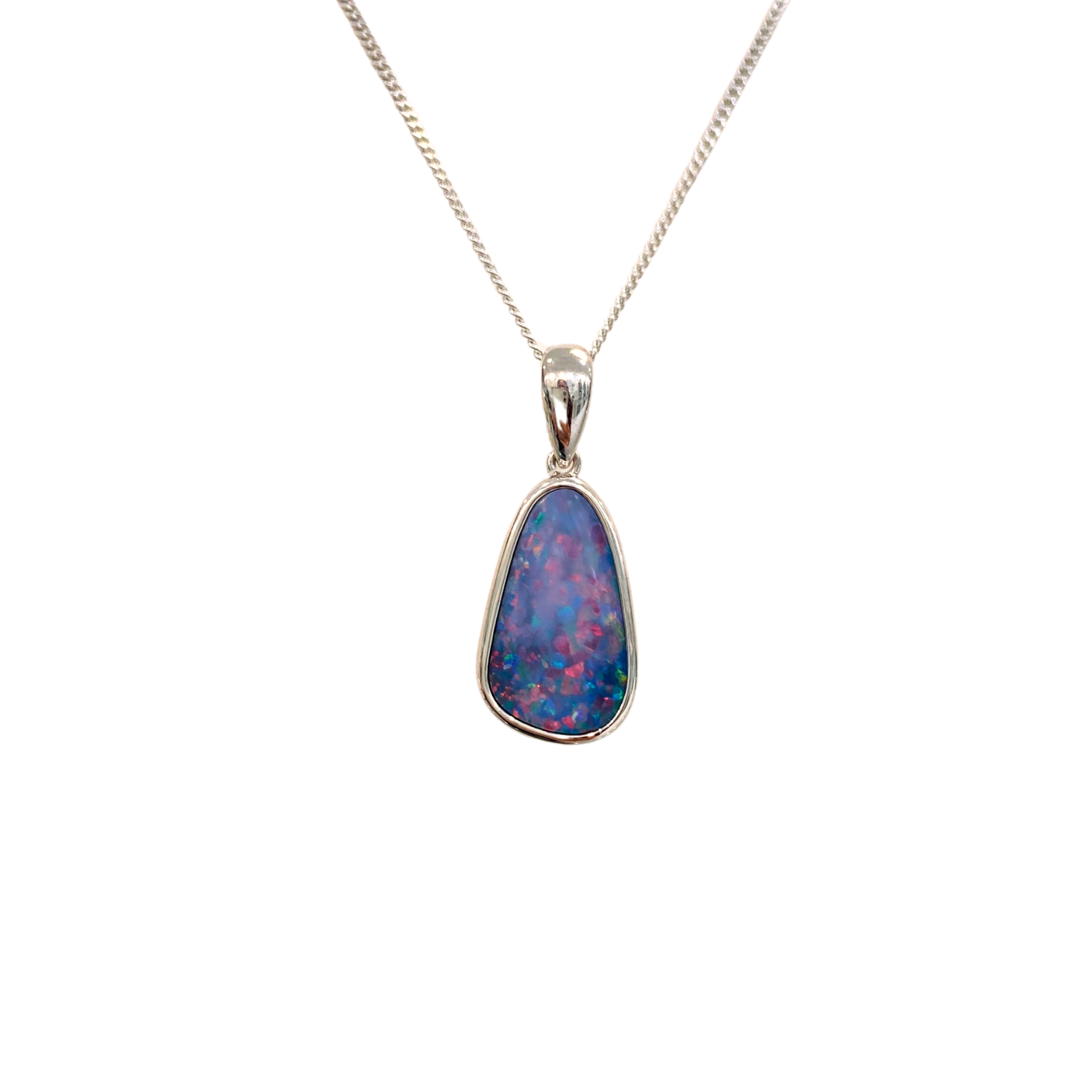 Nola | Australian Silver Opal Pendant - The Classic Jewellers