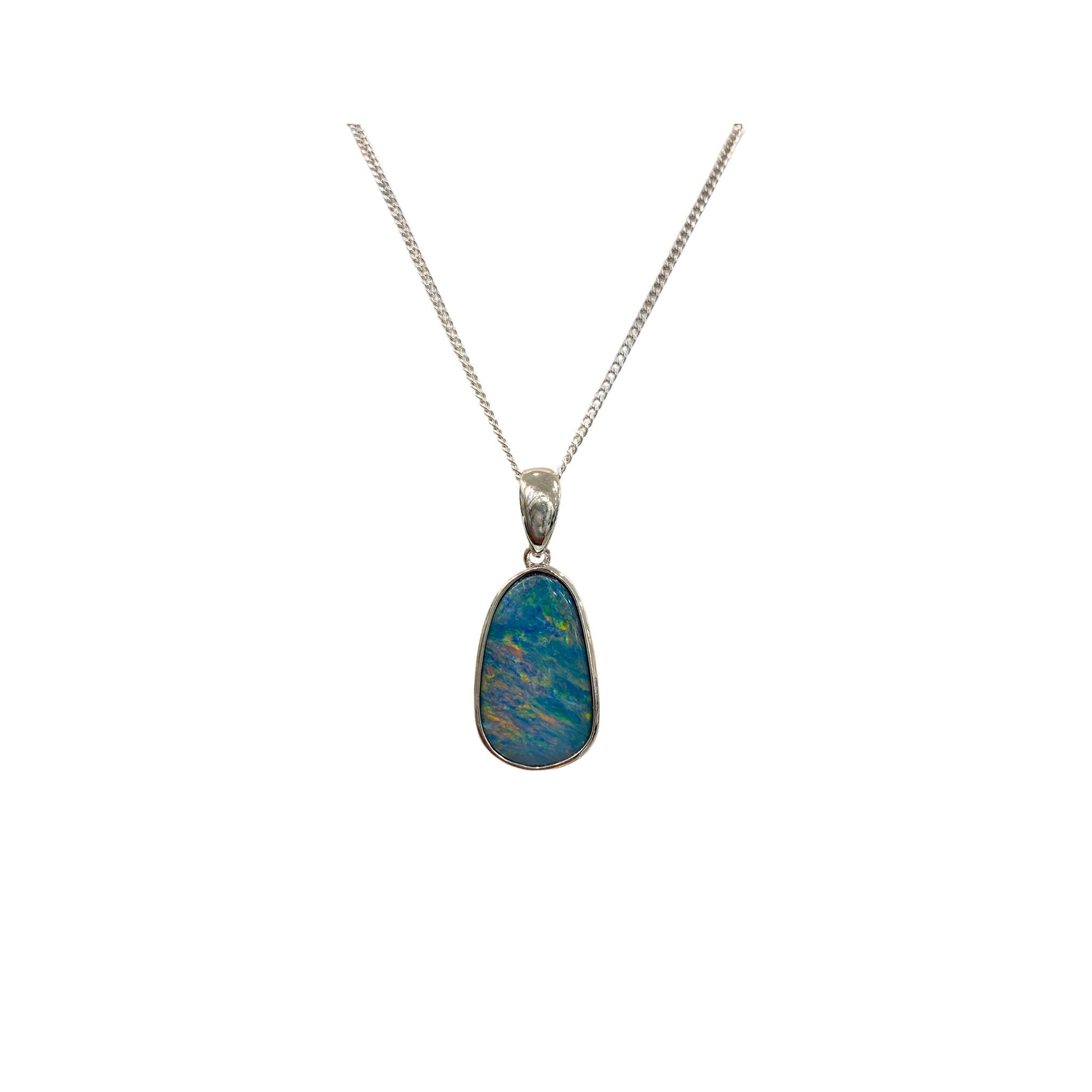 Soraya | Australian Silver Opal Pendant - The Classic Jewellers