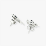 Adva | 18ct White Gold Sapphire and Diamond Stud Earrings