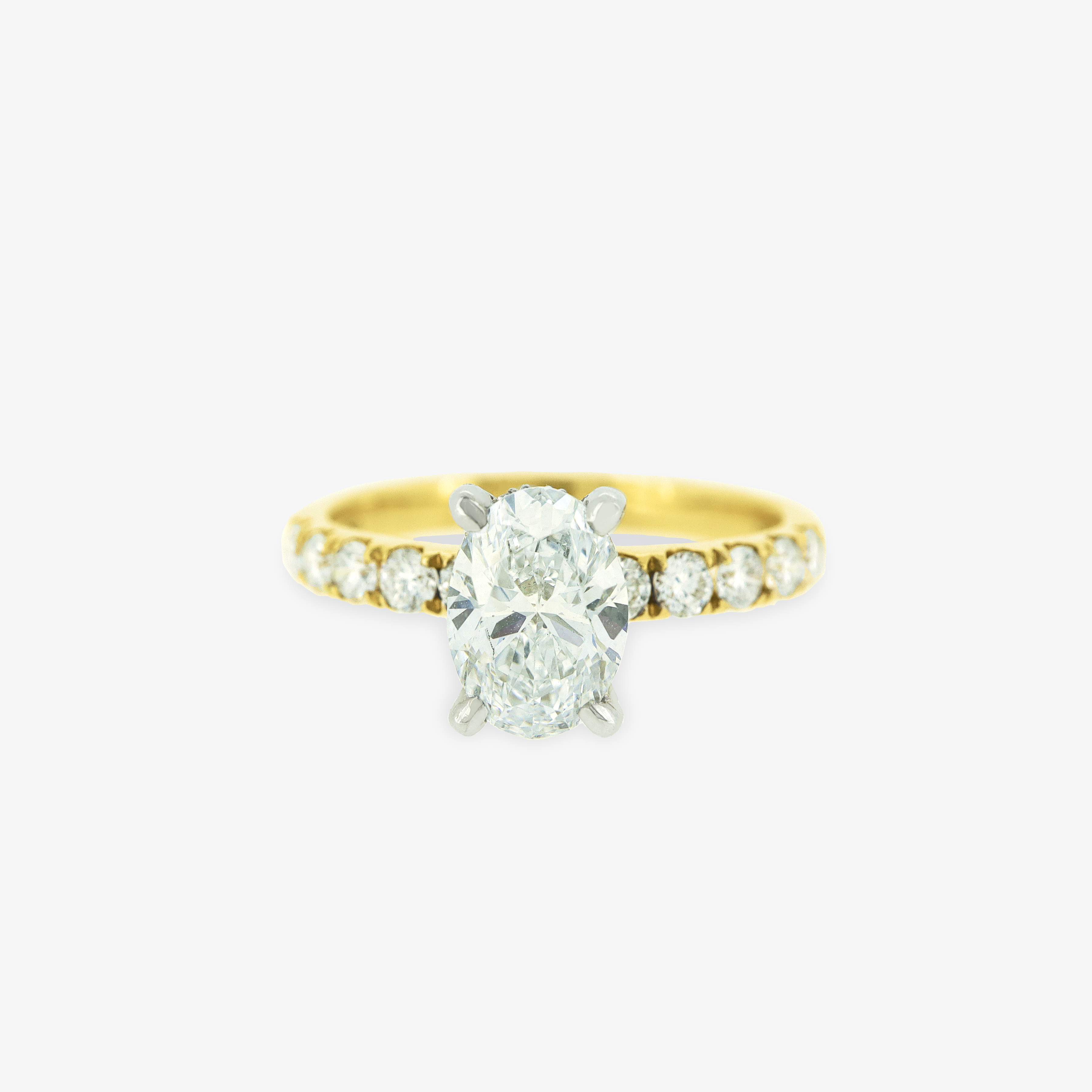 ALEXANDRIA | 1.55CT OVAL SOLITAIRE WITH PAVÉ CLAWS ENGAGEMENT RING