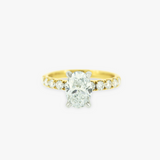 ALEXANDRIA | 1.55CT OVAL SOLITAIRE WITH PAVÉ CLAWS ENGAGEMENT RING