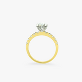 ALEXANDRIA | 1.55CT OVAL SOLITAIRE WITH PAVÉ CLAWS ENGAGEMENT RING