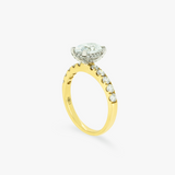 ALEXANDRIA | 1.55CT OVAL SOLITAIRE WITH PAVÉ CLAWS ENGAGEMENT RING