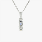 Aukai | 18K White Gold Sapphire Pendant