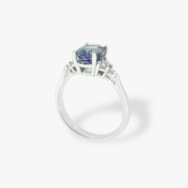 Seoirse | 18K White Gold Blue Tourmaline