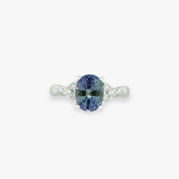 Seoirse | 18K White Gold Blue Tourmaline