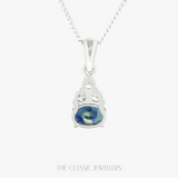 Cloud | 18K WG Parti Sapphire and Natural Diamond Pendant