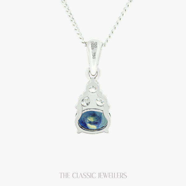 Cloud | 18K WG Parti Sapphire and Natural Diamond Pendant