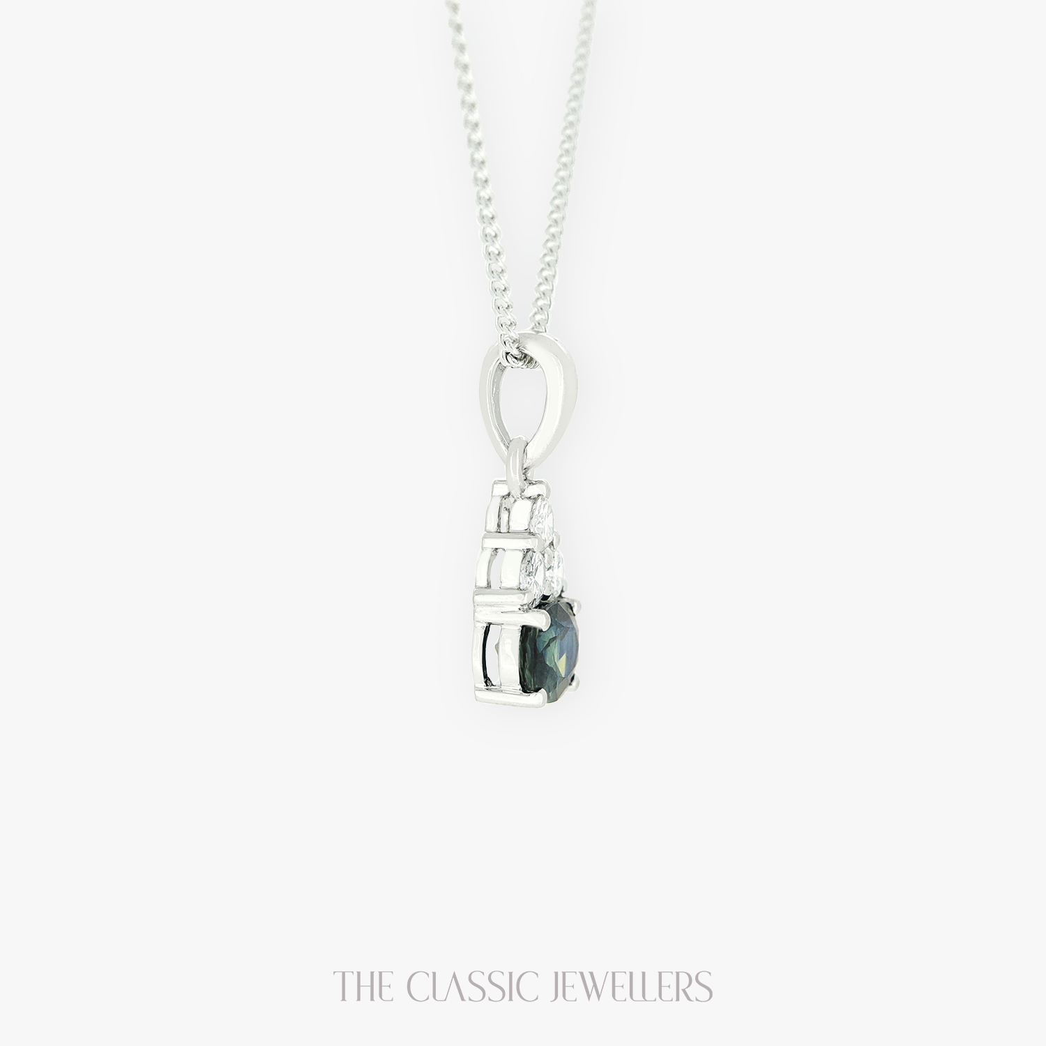 Cloud | 18K WG Parti Sapphire and Natural Diamond Pendant