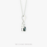 Cloud | 18K WG Parti Sapphire and Natural Diamond Pendant