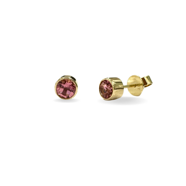 Mia | 9ct Pink Tourmaline Stud Earrings