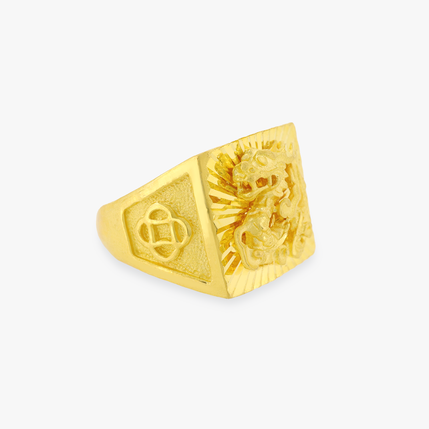 24K Gold | Majestic Golden Dragon Ring - The Classic Jewellers