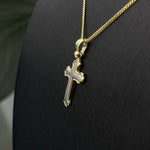 9ct Two Tone Cross Pendant