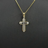 9ct Two Toned Cross Pendant