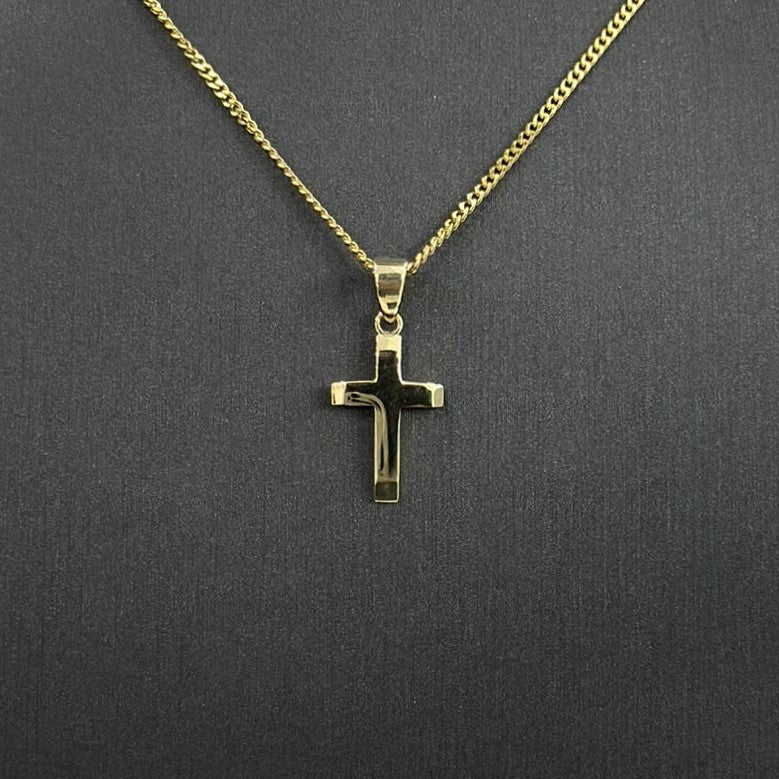 9ct Small Yellow Gold Cross Pendant