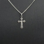 9ct Small White Gold Cross Pendant