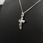 9ct White Gold Crucifix Pendant