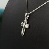 Terah | 9ct Solid White Gold Cross Pendant