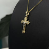 9ct Two Toned Cross Pendant