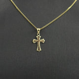 9ct Diamond Cut Cross Pendant