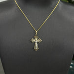 9ct Two Toned Fancy Crucifixion Pendant