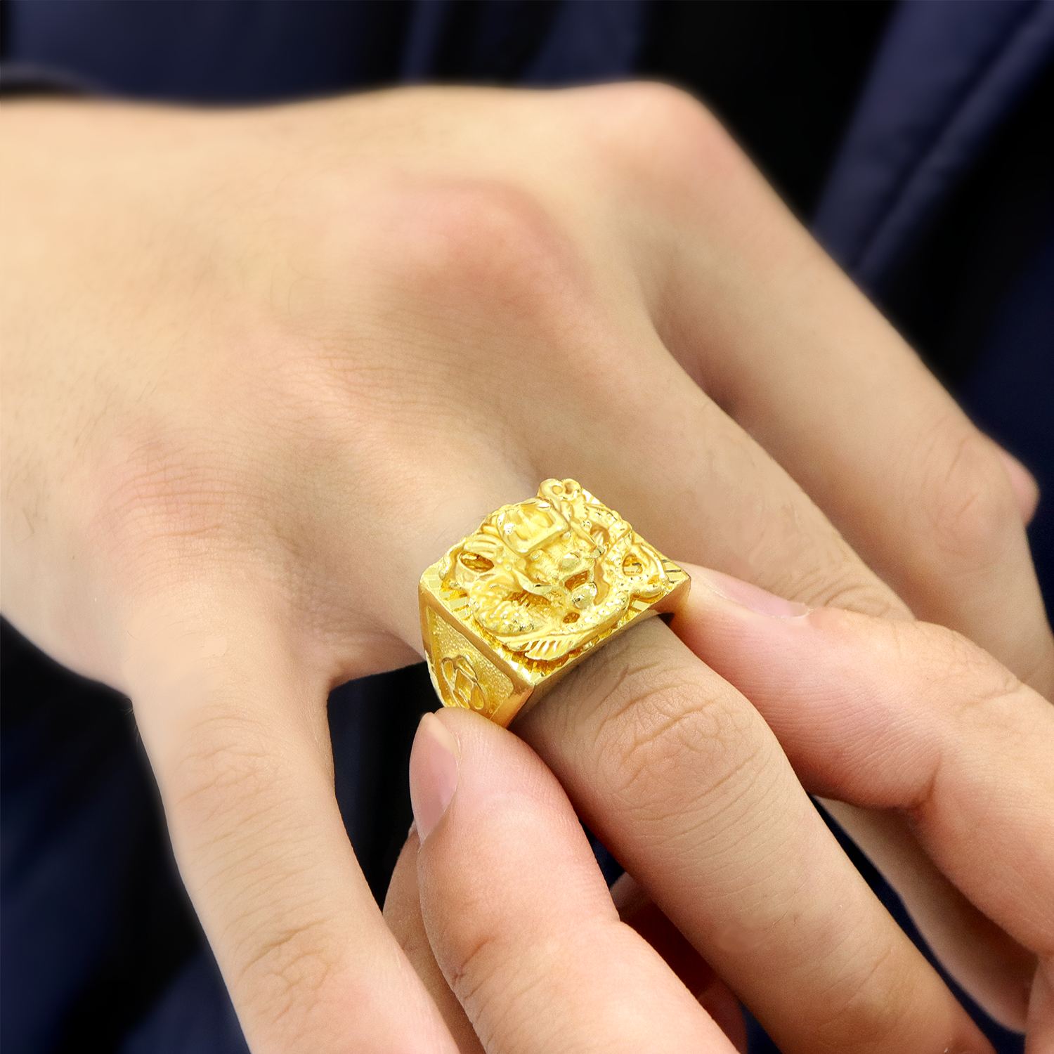 Imperial Dragon Ring | 24K Gold - The Classic Jewellers