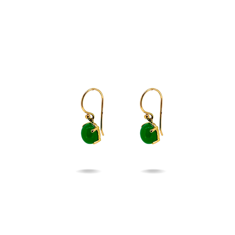 Ivy | 9ct Yellow Gold Chrysoprase Earrings