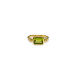 Lea | 9ct Yellow Gold Peridot and Diamond Ring